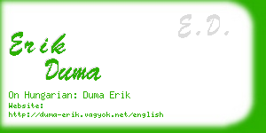 erik duma business card